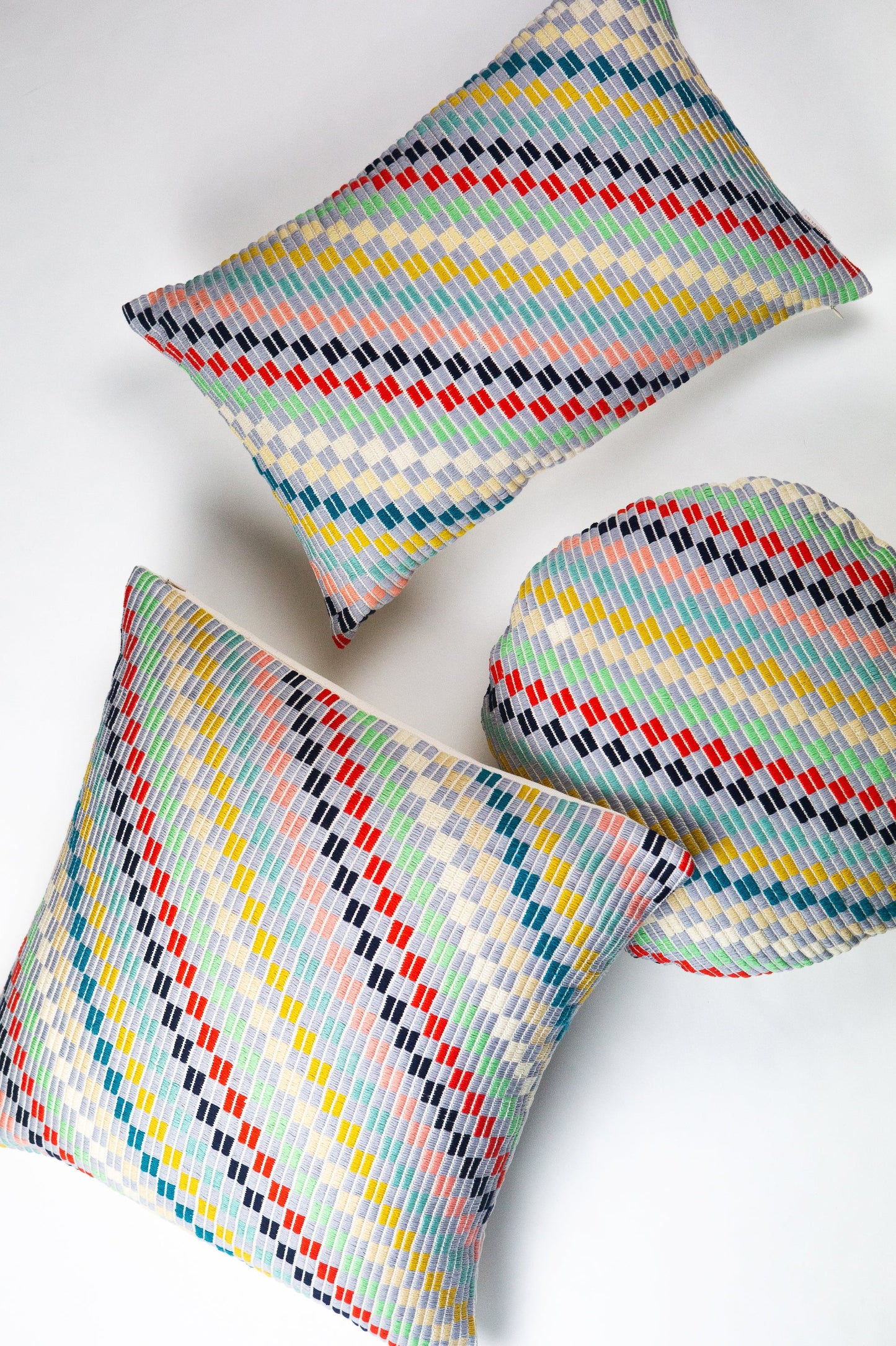 Diagonal Check Pillow in Vintage