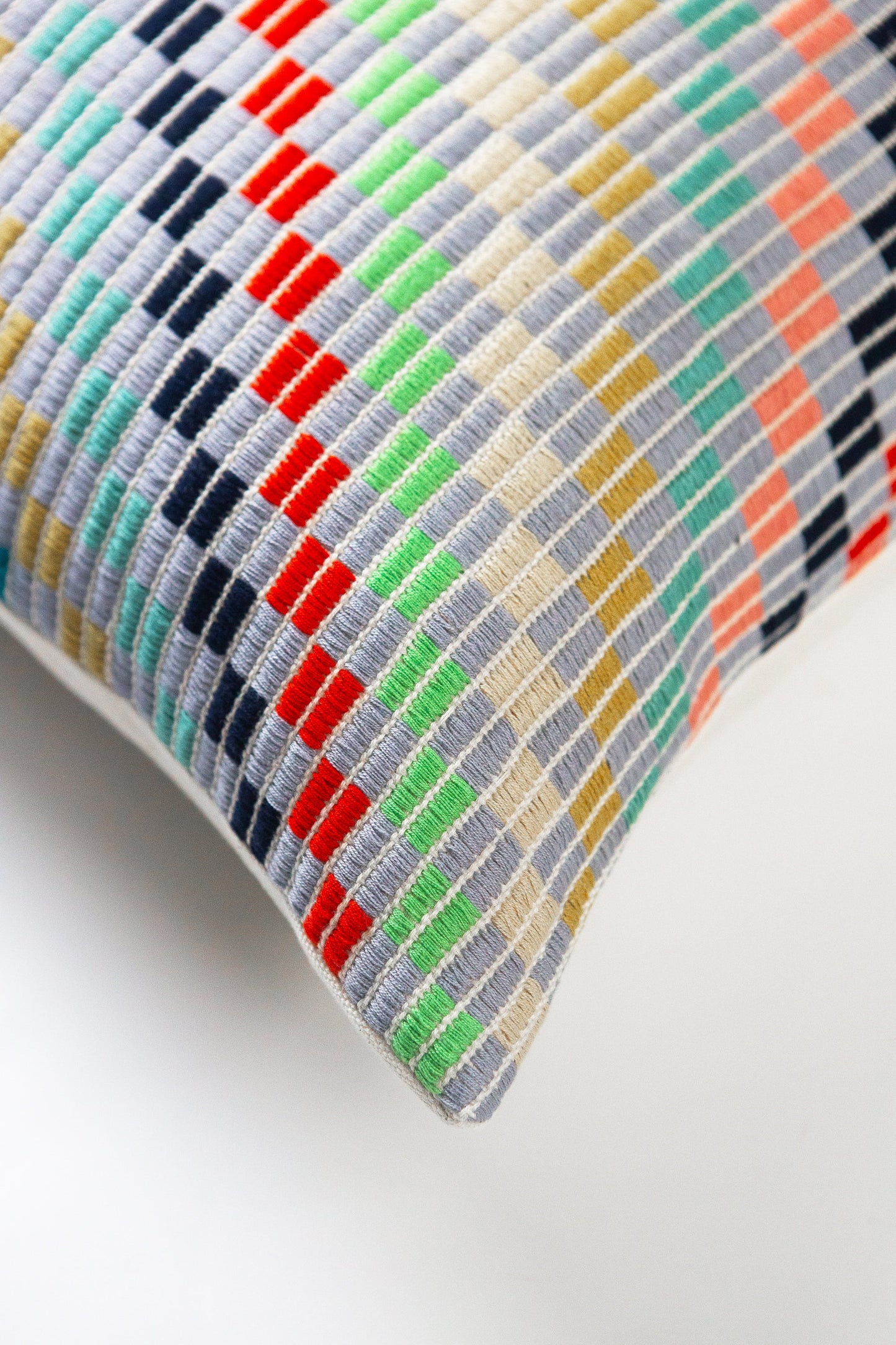 Diagonal Check Pillow in Vintage