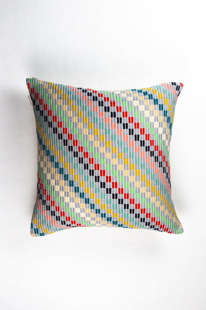 Diagonal Check Pillow in Vintage