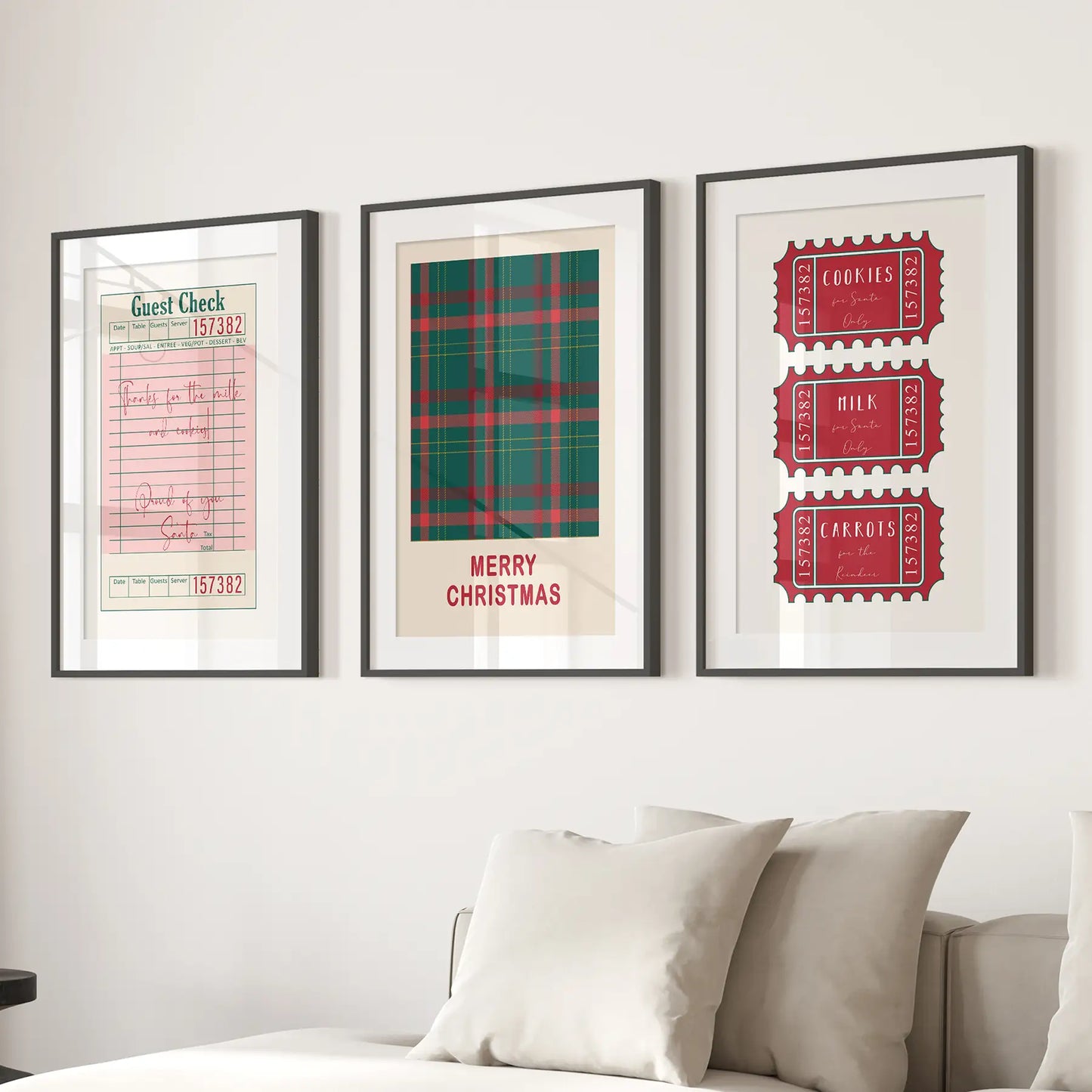 Santa Slip Print | Set of 3