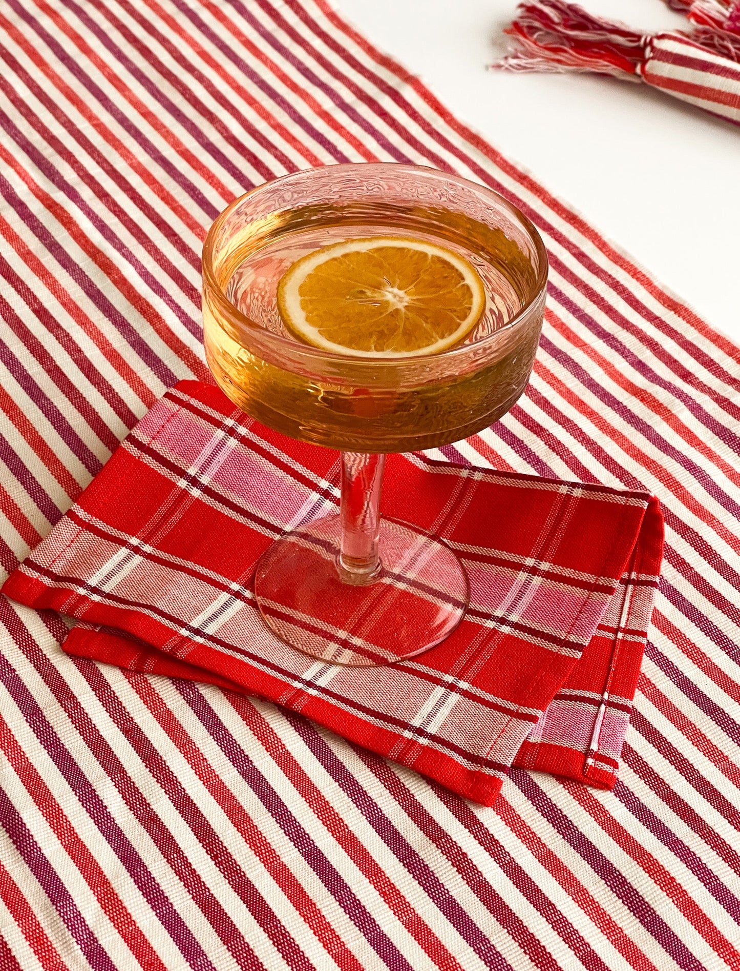 Camila Plaid Cocktail Napkins | Set of 4