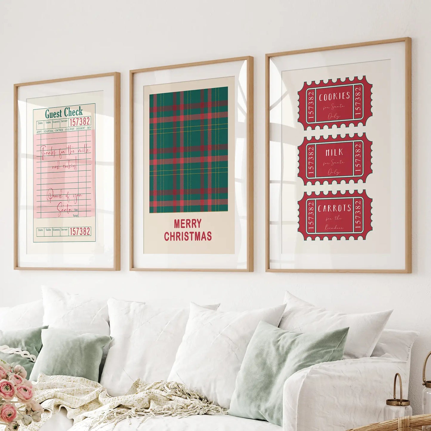 Santa Slip Print | Set of 3