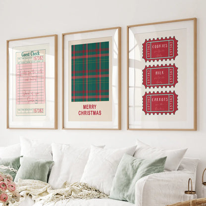 Santa Slip Print | Set of 3
