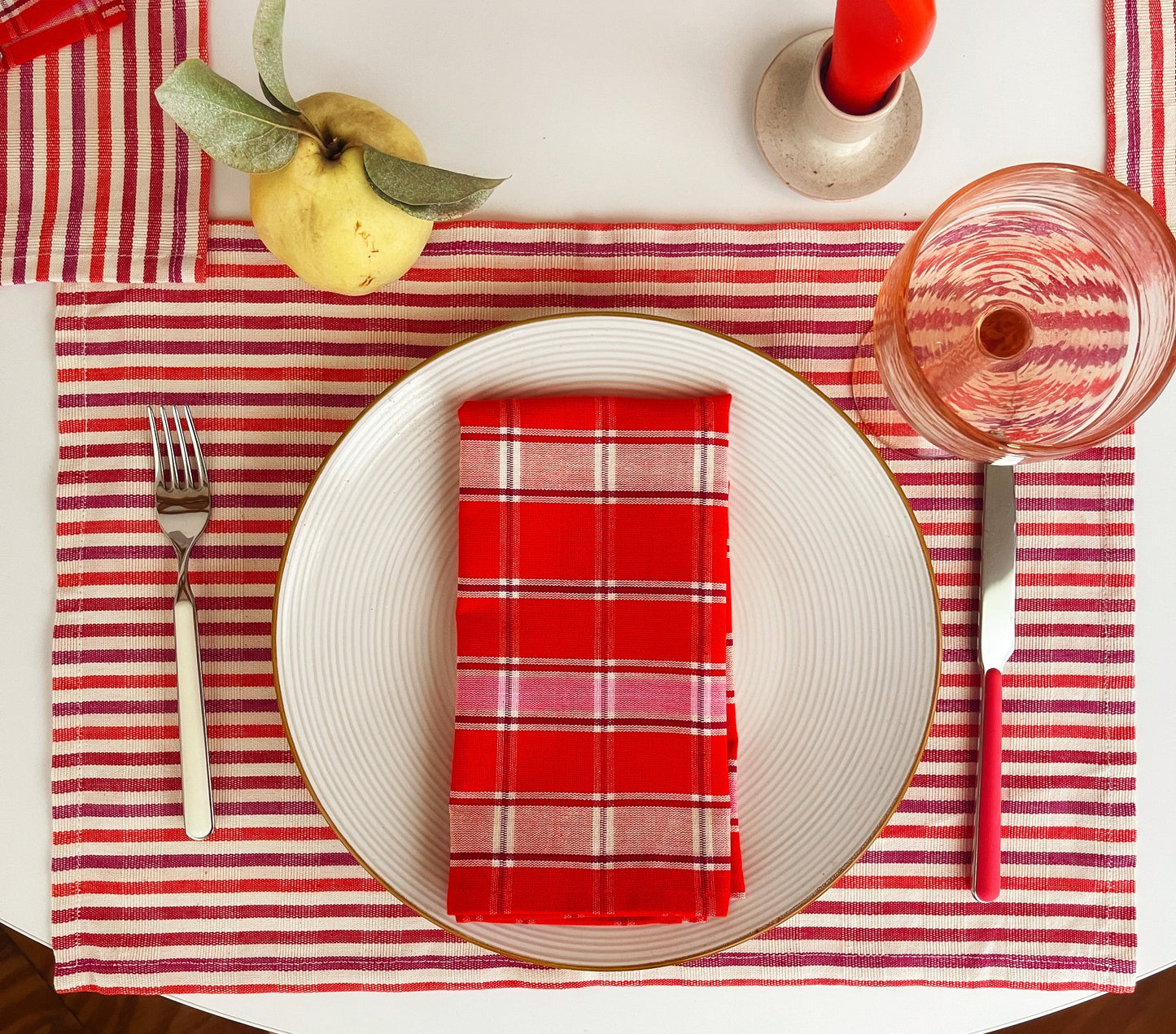 Camila Plaid Dinner Napkins | Set of 4