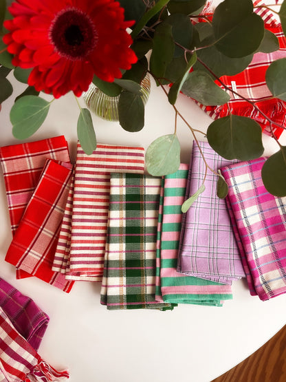 Camila Plaid Dinner Napkins | Set of 4