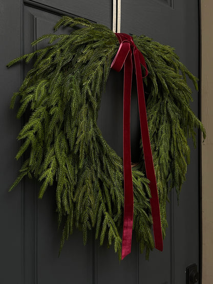 Norfolk Pine Wreath - Dior Bow