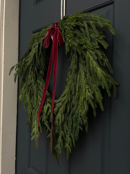 Norfolk Pine Wreath - Dior Bow