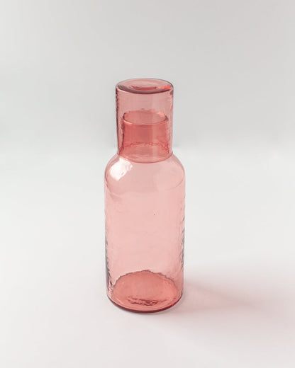 Handblown Hammered Glass Carafe-4