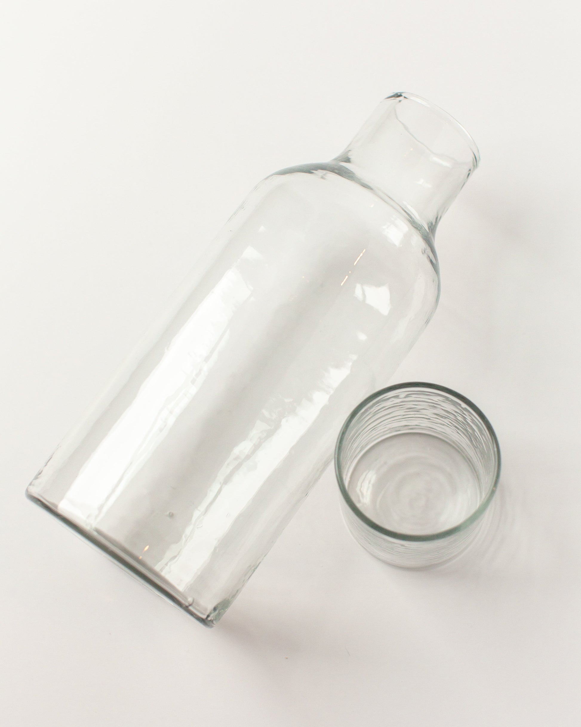 Handblown Hammered Glass Carafe-6