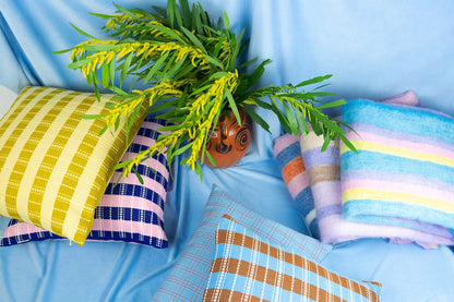 Postmodern Stripe Pillow in Trumpet