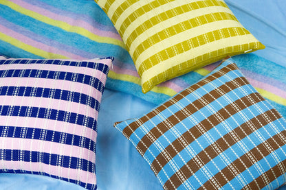 Postmodern Stripe Pillow in Trumpet