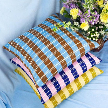 Postmodern Stripe Pillow in Azul Maya