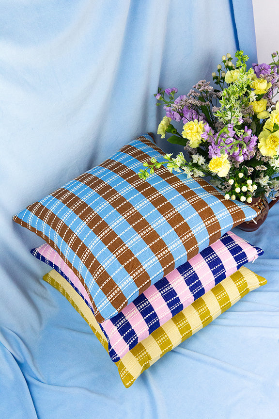 Postmodern Stripe Pillow in Trumpet