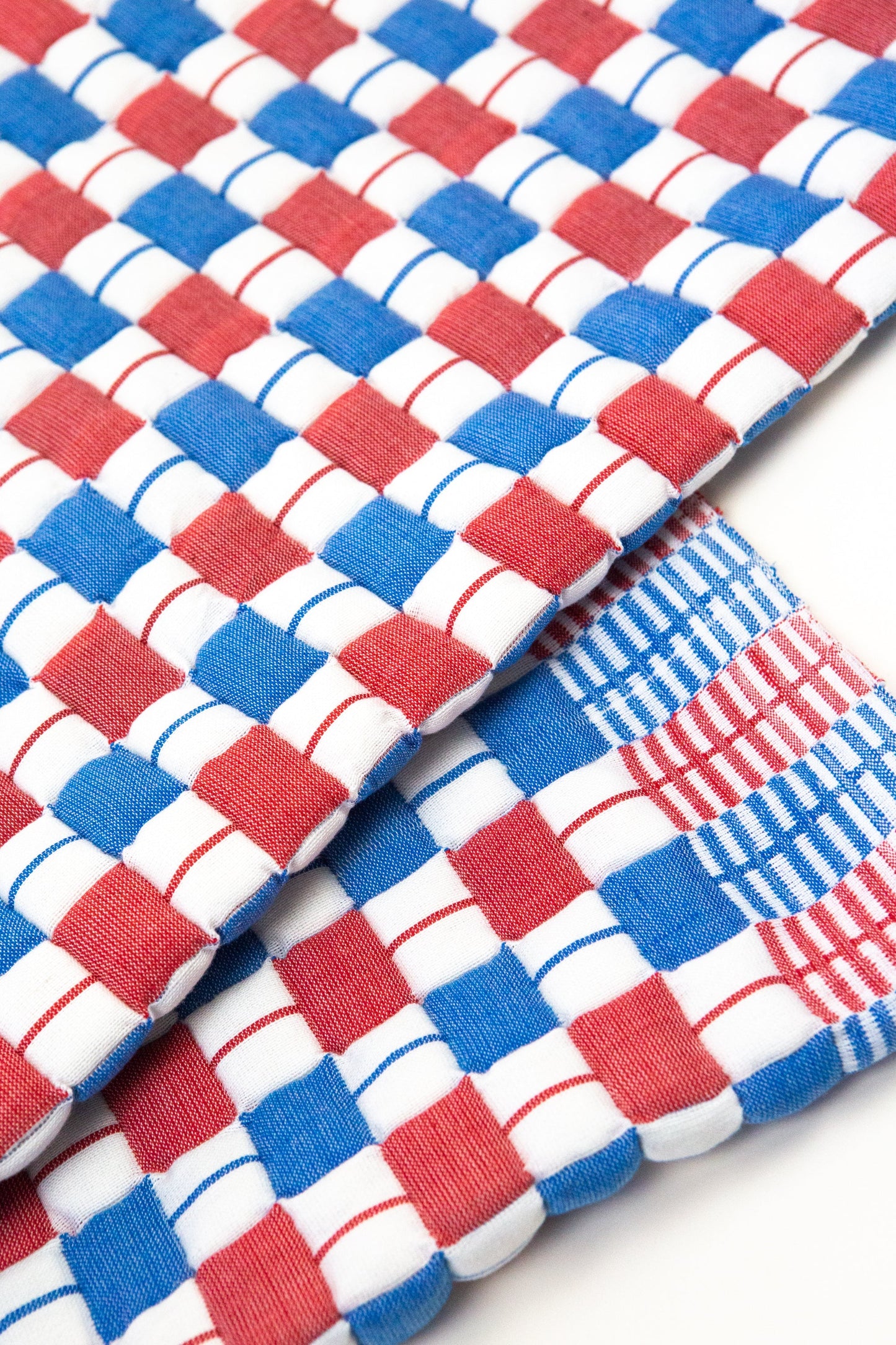 Geocheck Bauhaus Quilted Blanket in Americana