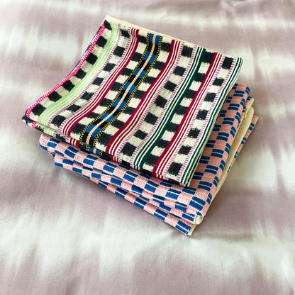 Tie-Dye Stripe Pillow in Riot