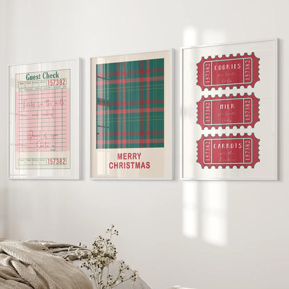 Santa Slip Print | Set of 3