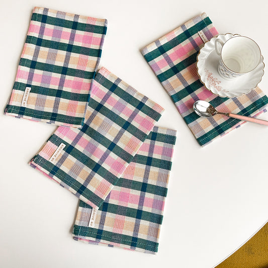 Lola Plaid Cocktail Napkin | Set of 4
