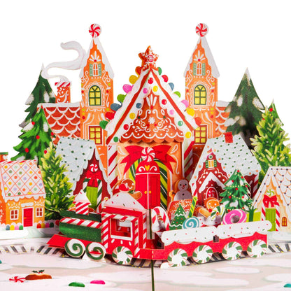 Gingerbread Town Pop Up Card