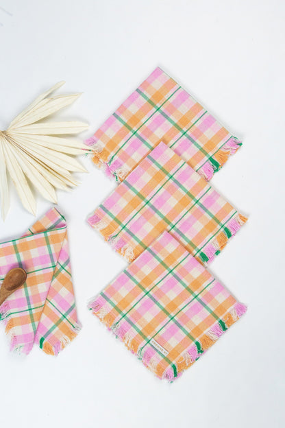 Marguerite Plaid Party Napkins | Set of 4