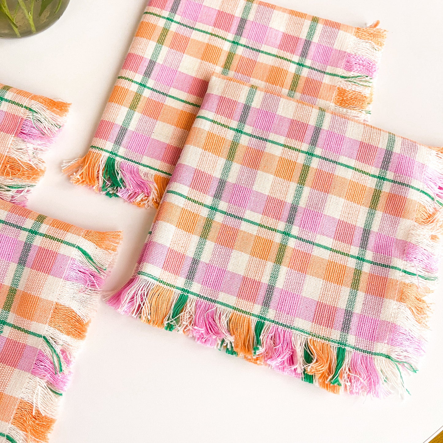 Marguerite Plaid Party Napkins | Set of 4
