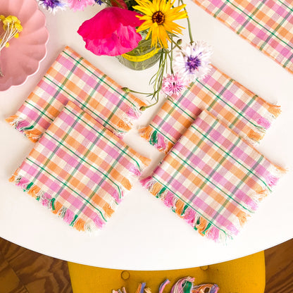 Marguerite Plaid Party Napkins | Set of 4