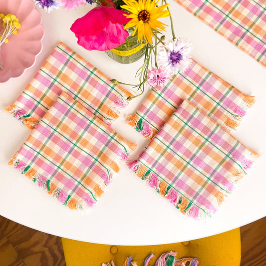 Marguerite Plaid Party Napkins | Set of 4