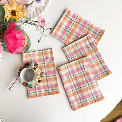 Marguerite Plaid Cocktail Napkins | Set of 4