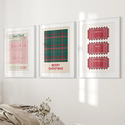Santa Slip Print | Set of 3