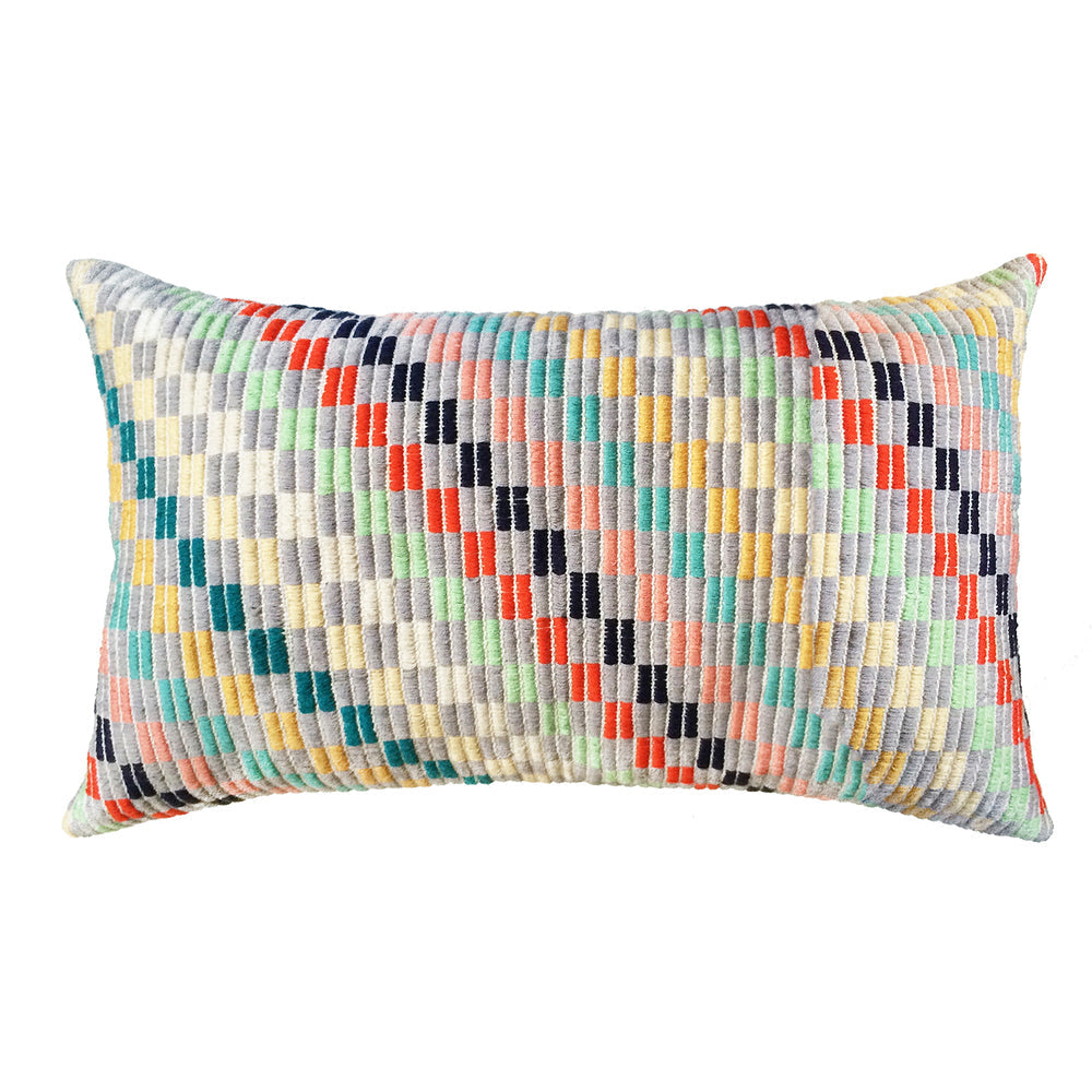 Diagonal Check Pillow in Vintage