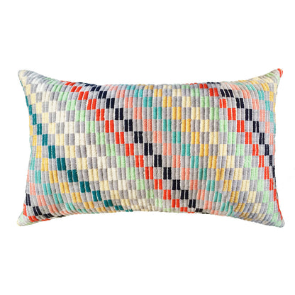 Diagonal Check Pillow in Vintage