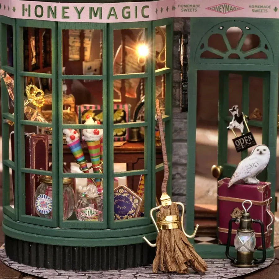 Miniature Wizardi Roombox Kit - Magic Shop Dollhouse Kit-1