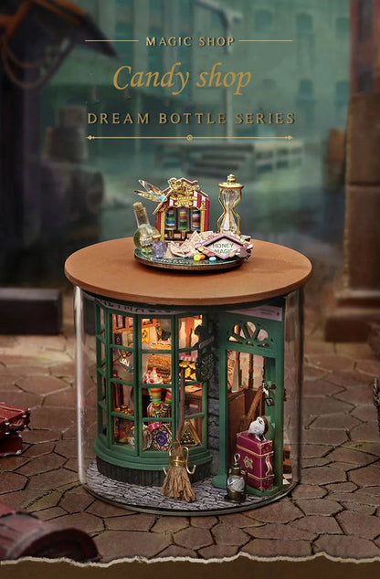 Miniature Wizardi Roombox Kit - Magic Shop Dollhouse Kit-0