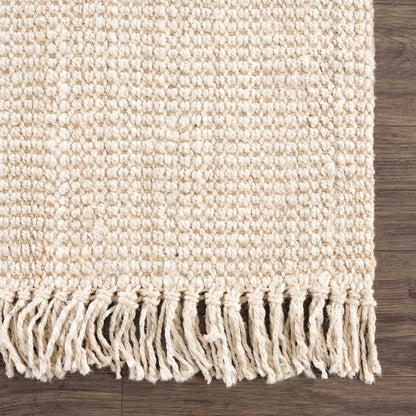The Cream Fringe Woven Rug