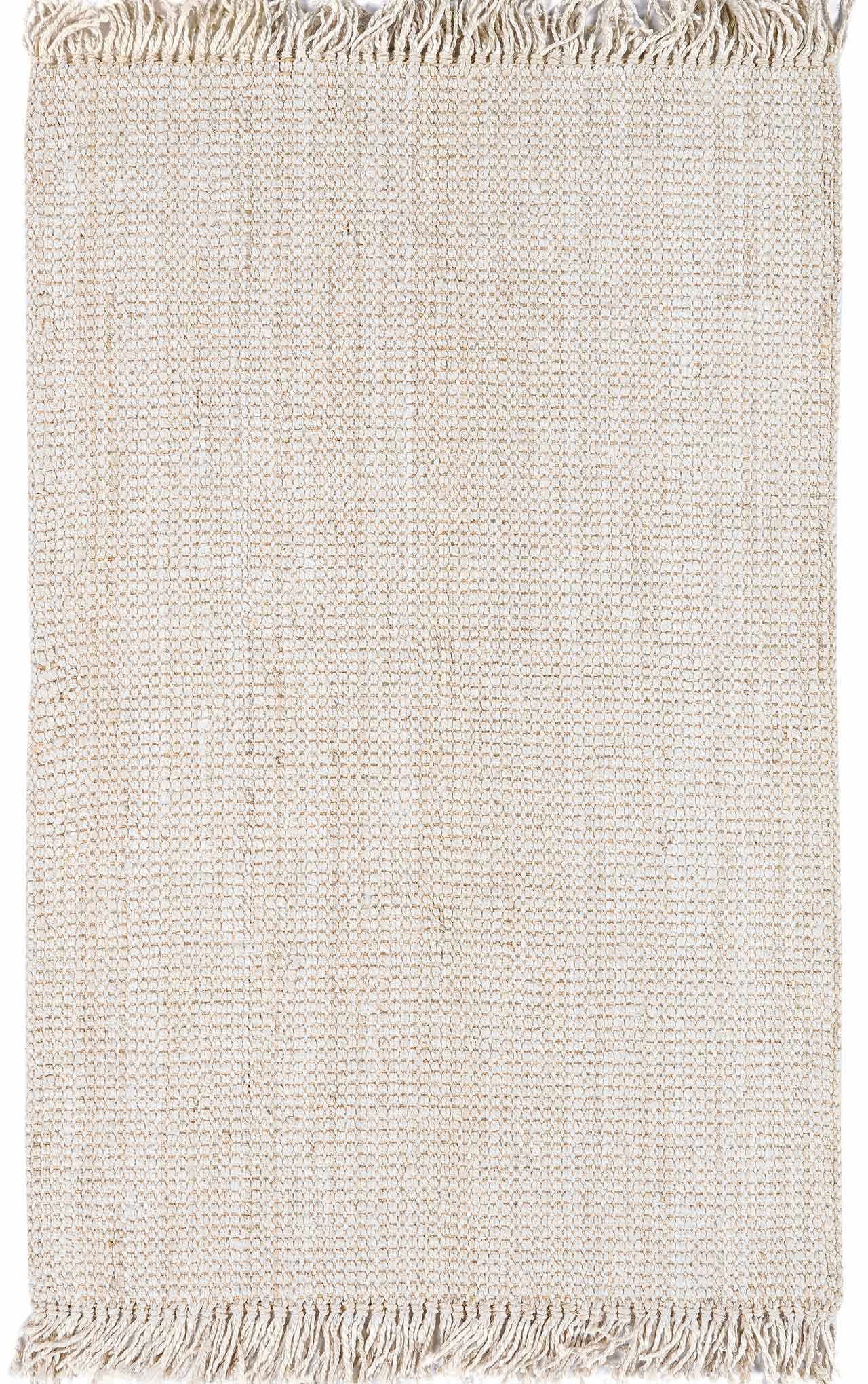 The Cream Fringe Woven Rug