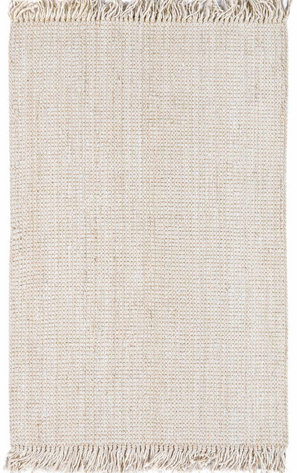 The Cream Fringe Woven Rug