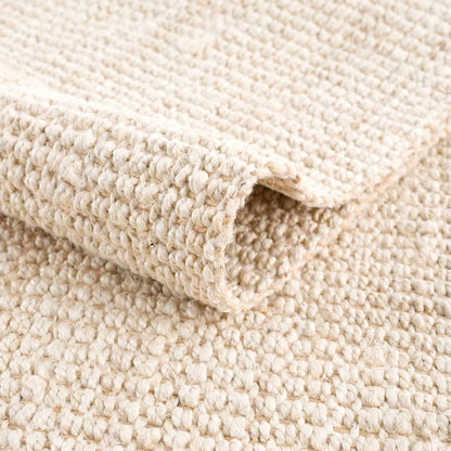 The Cream Fringe Woven Rug