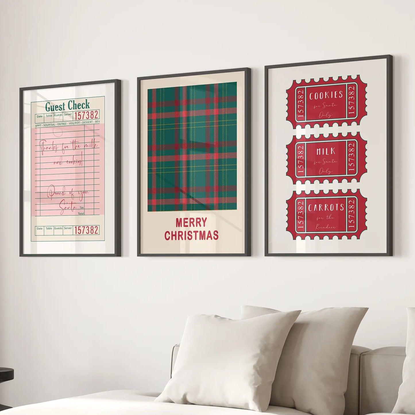 Santa Slip Print | Set of 3