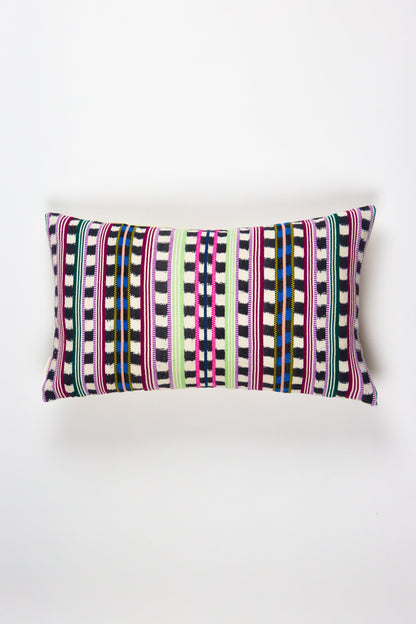 Tie-Dye Stripe Pillow in Riot