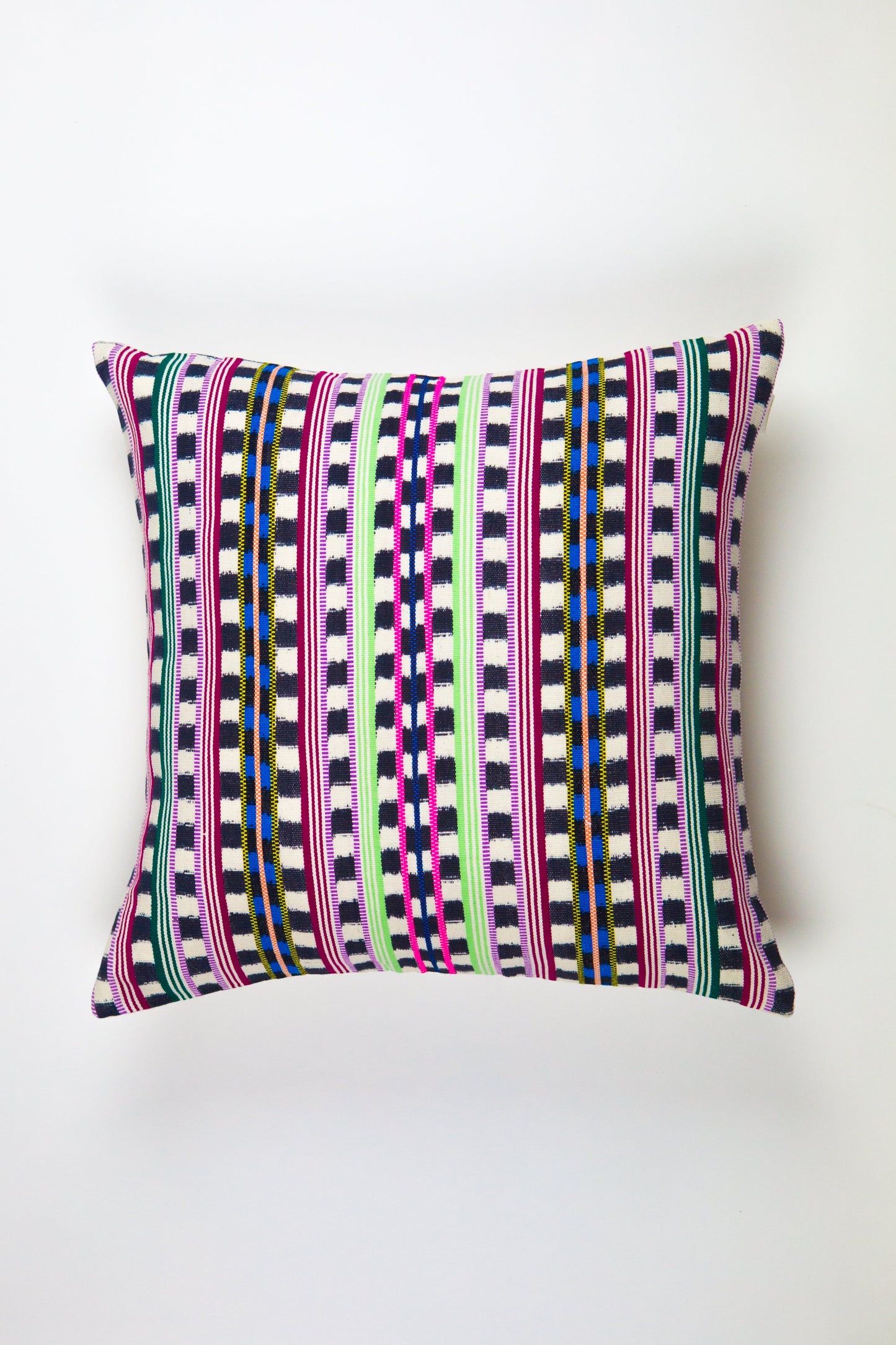 Tie-Dye Stripe Pillow in Riot