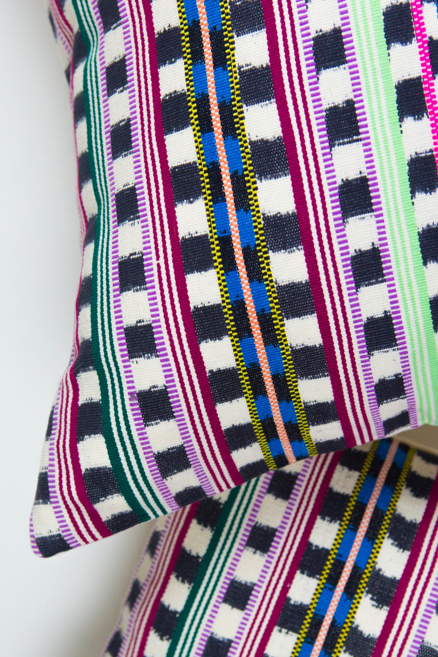 Tie-Dye Stripe Pillow in Riot