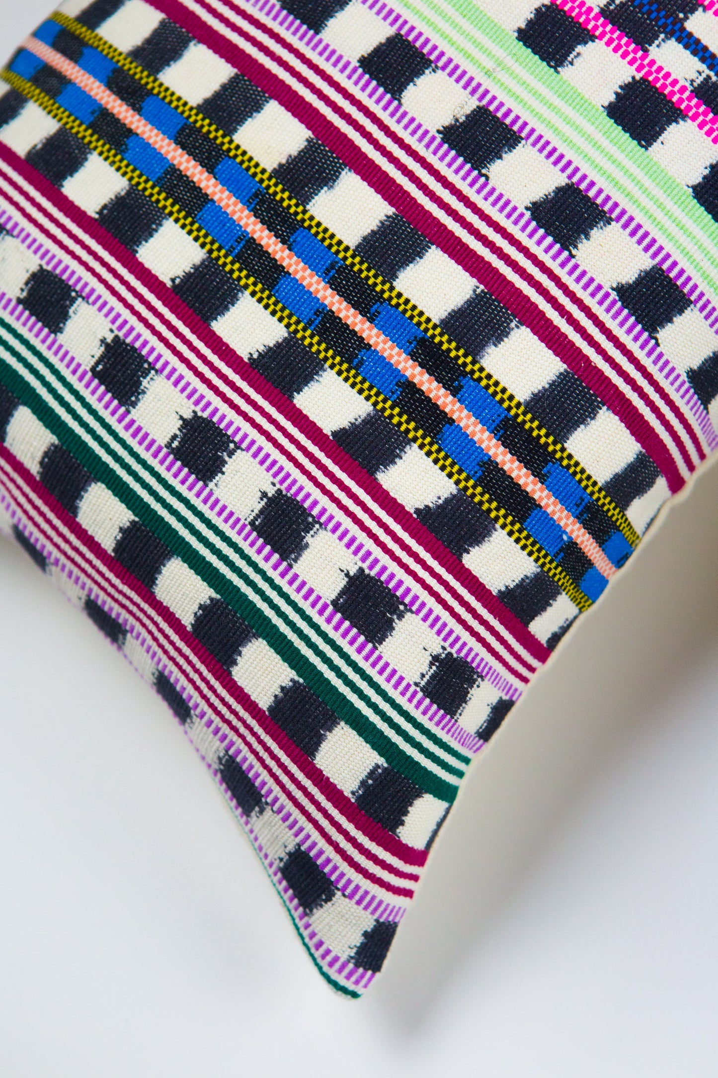 Tie-Dye Stripe Pillow in Riot