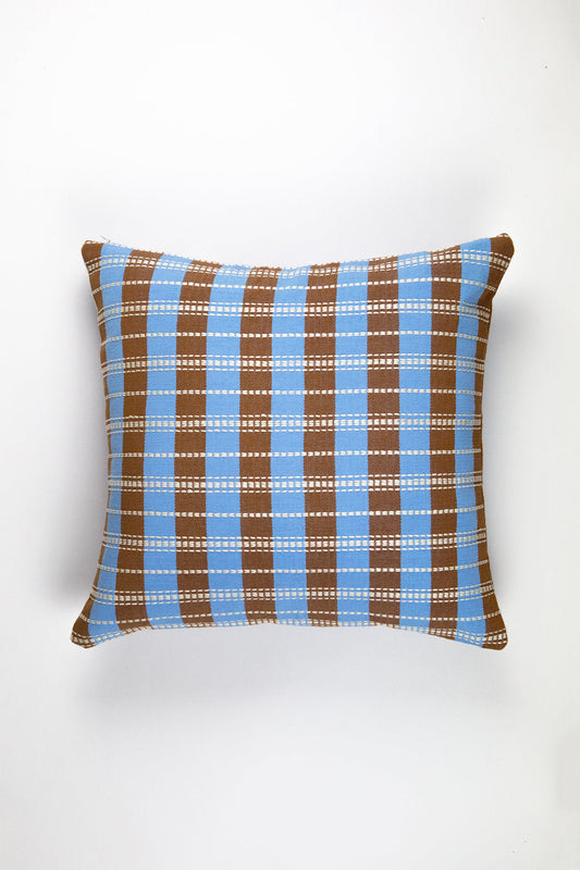 Postmodern Stripe Pillow in Azul Maya