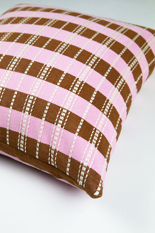 Postmodern Stripe Pillow in Kir Royale