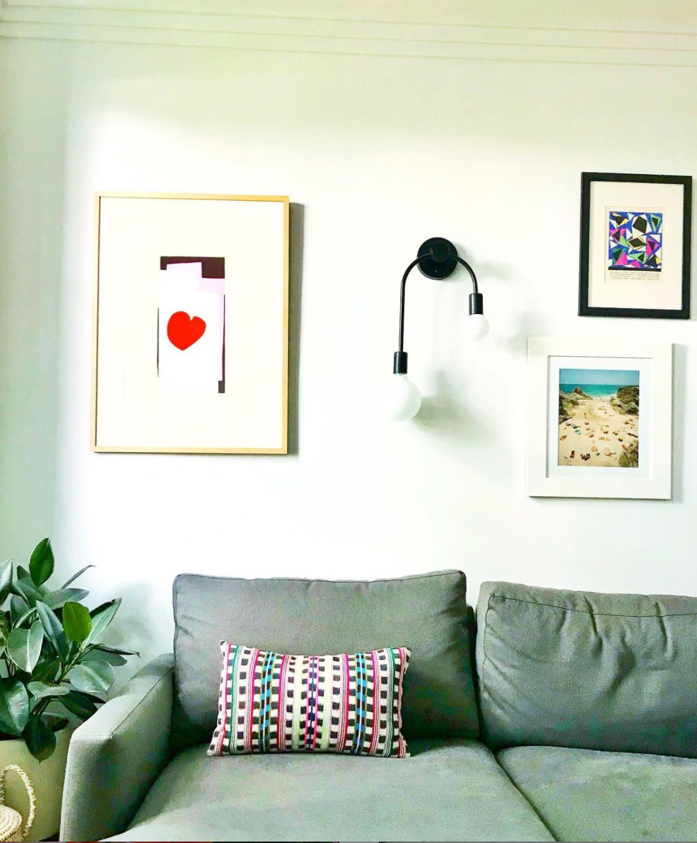 Tie-Dye Stripe Pillow in Riot