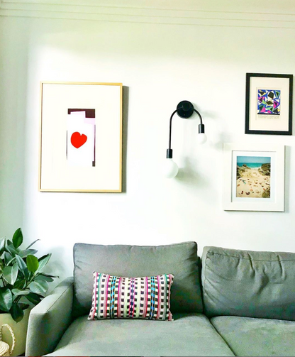 Tie-Dye Stripe Pillow in Riot