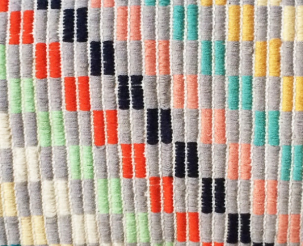 Diagonal Check Pillow in Vintage