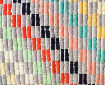 Diagonal Check Pillow in Vintage