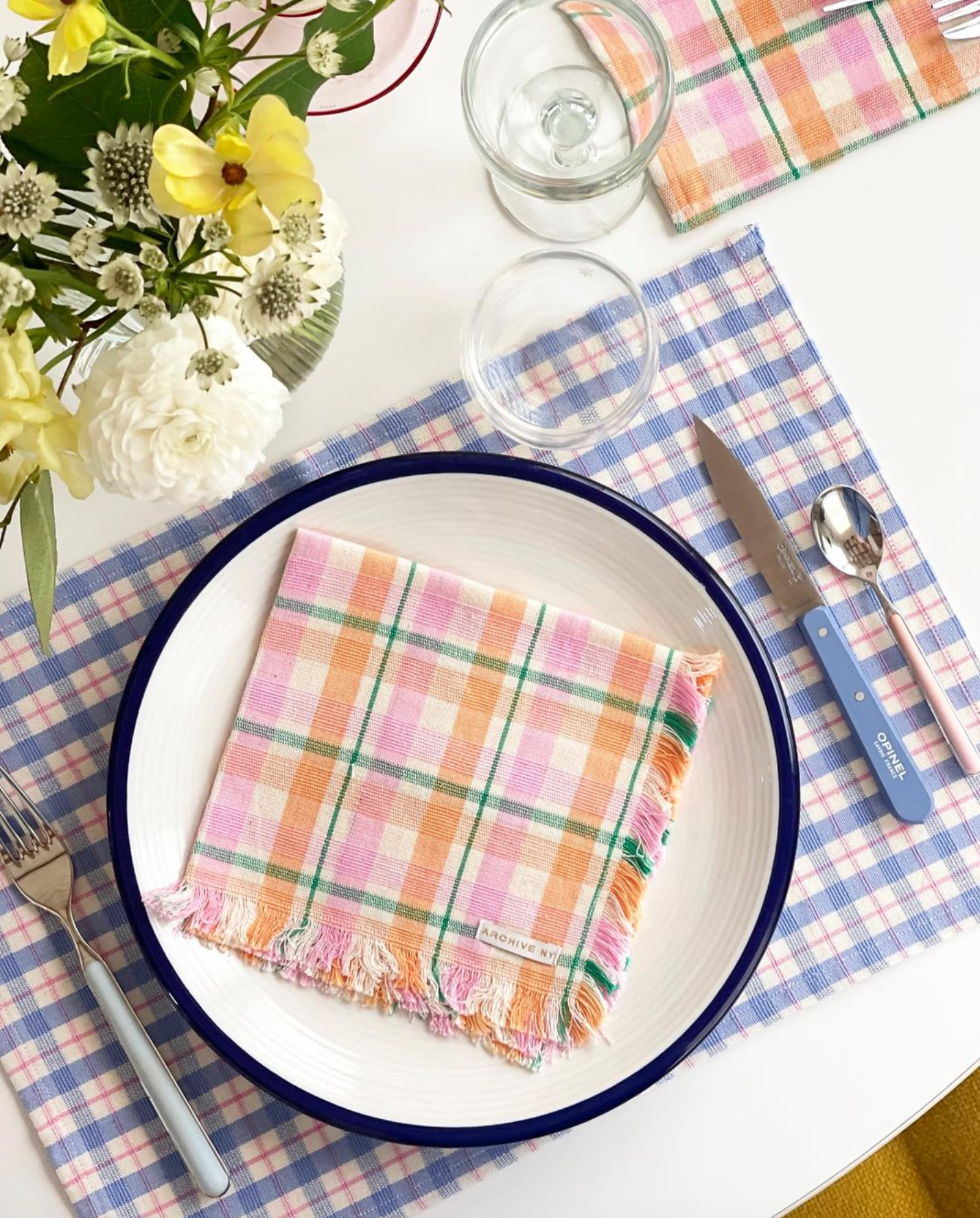 Marguerite Plaid Party Napkins | Set of 4