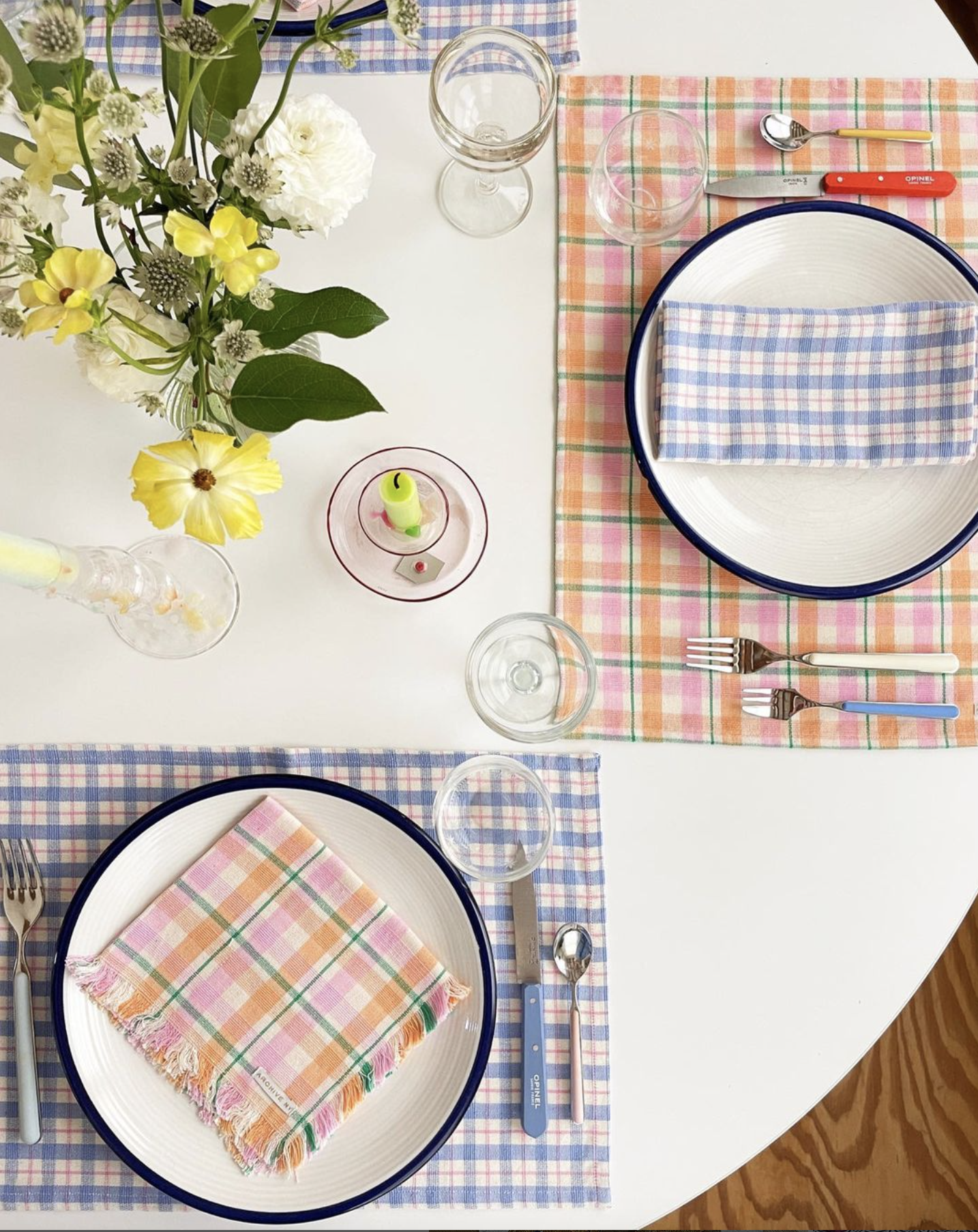 Marguerite Plaid Party Napkins | Set of 4