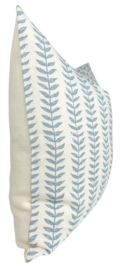 Willow Floral Linen Pillow Cover | Blue